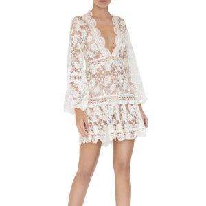 ALEXIS Preena Long-Sleeve Lace Mini Dress